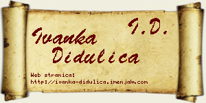 Ivanka Didulica vizit kartica